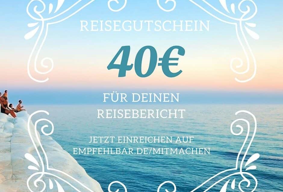 Ein Gutschein für Deinen Reisebericht